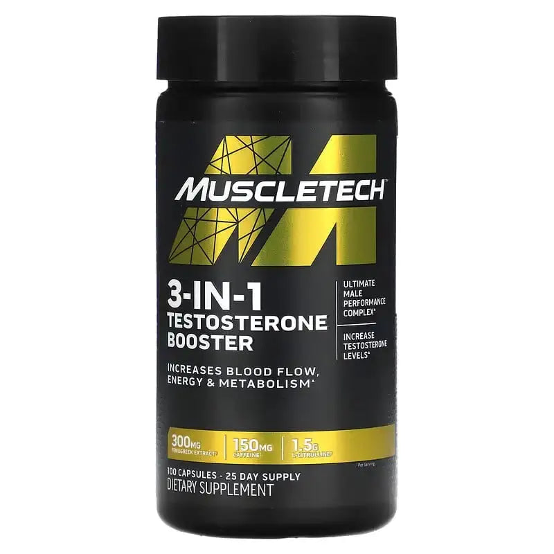 3-in-1 Testosterone Booster (100) - Muscletech | iPUMP Suplementos