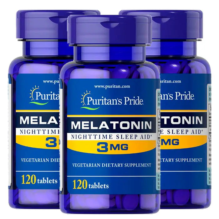 3 X Melatonina 3mg (120) - Puritan's Pride | iPUMP Suplementos