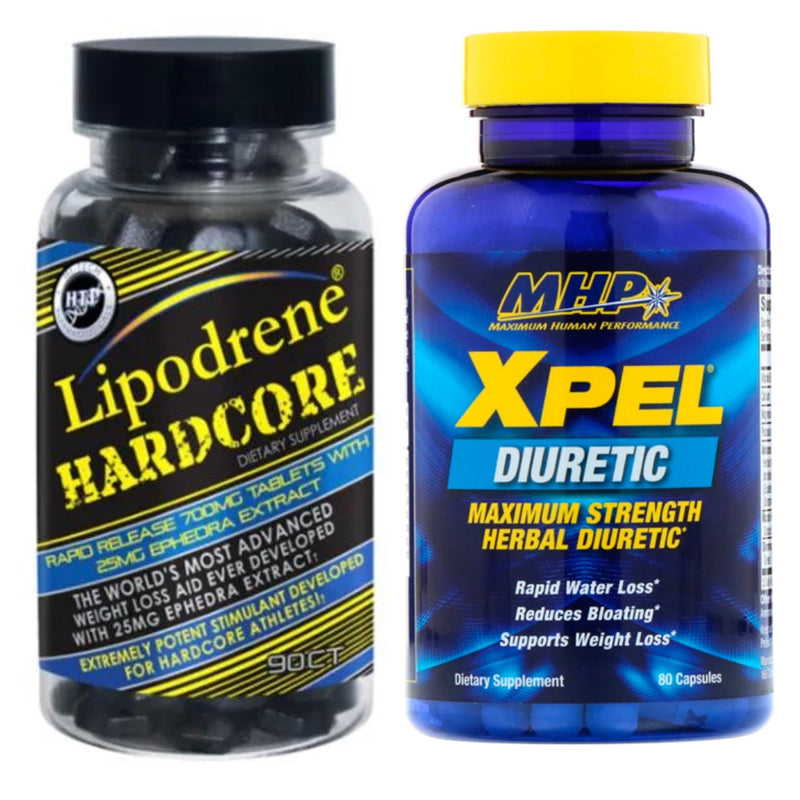 Kit Lipodrene Hardcore + Xpel Diuretic - Hitech + MPH