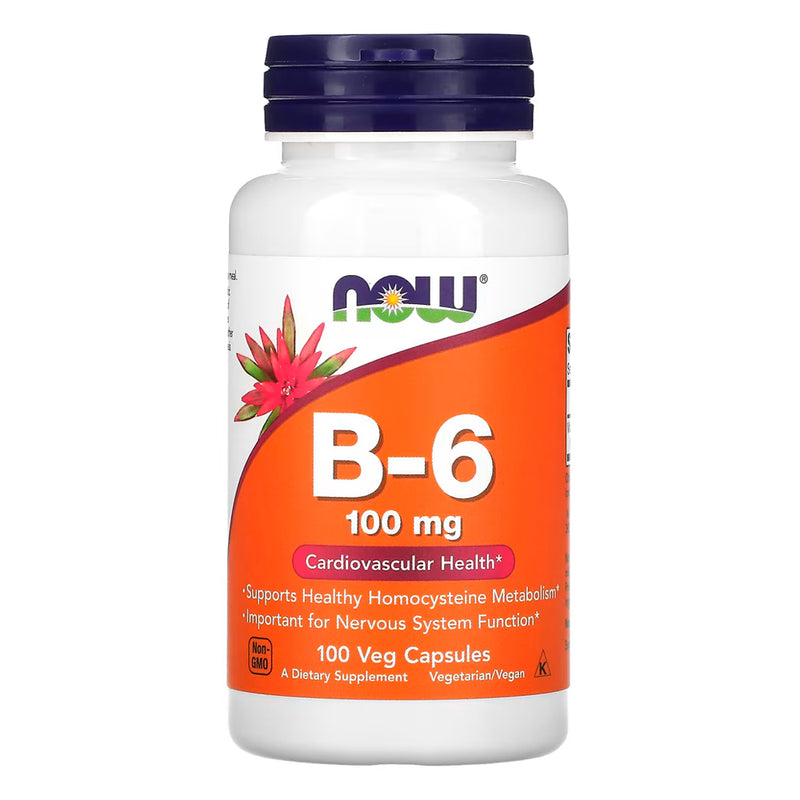 Vitamina B6 100mg (100 VCaps) - Now Foods