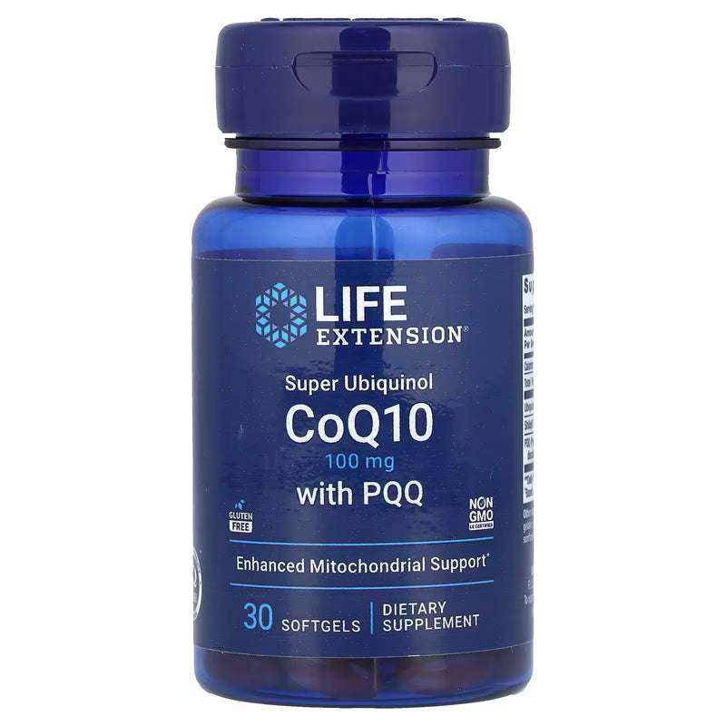 Super Ubiquinol CoQ10 com PQQ 100 mg (30 Softgels) - Life Extension