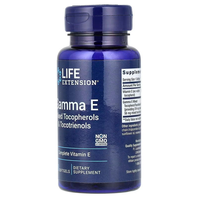 Gama E Tocoferóis Mistos e Tocotrienóis, (60 Softgels) - Life Extension