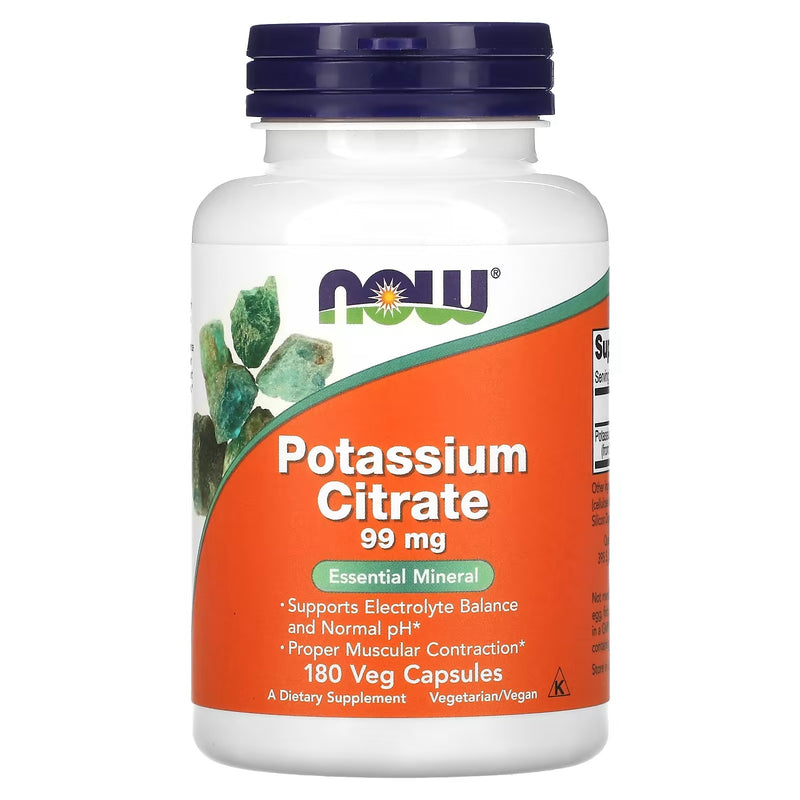 Potassium Citrate 99 mg (180 Veg Capsules) - Now Foods