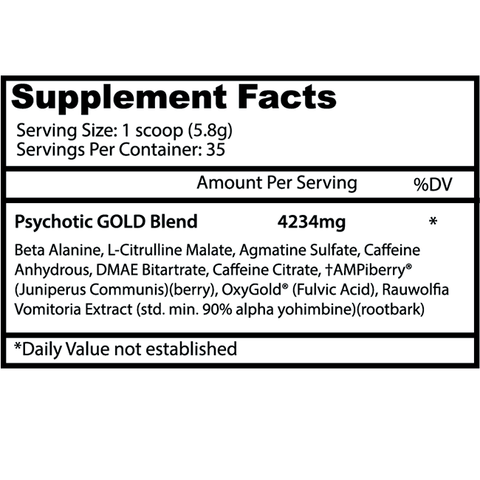 Rótulo Psychotic Gold | iPUMP Suplementos