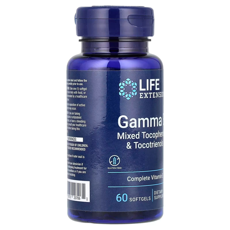 Gama E Tocoferóis Mistos e Tocotrienóis, (60 Softgels) - Life Extension