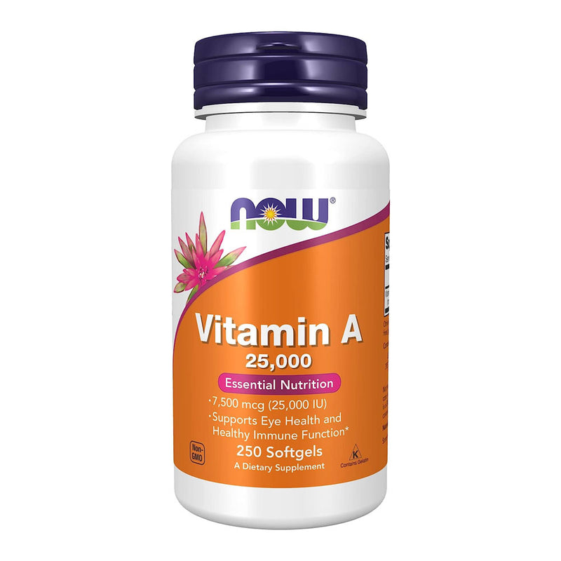 Vitamina A 25000UI (250 Softgels) - Now Foods