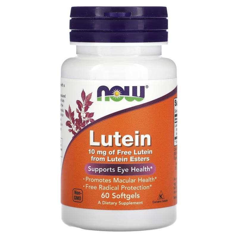 Lutein Luteína 10mg (60 Softgels) - Now Foods