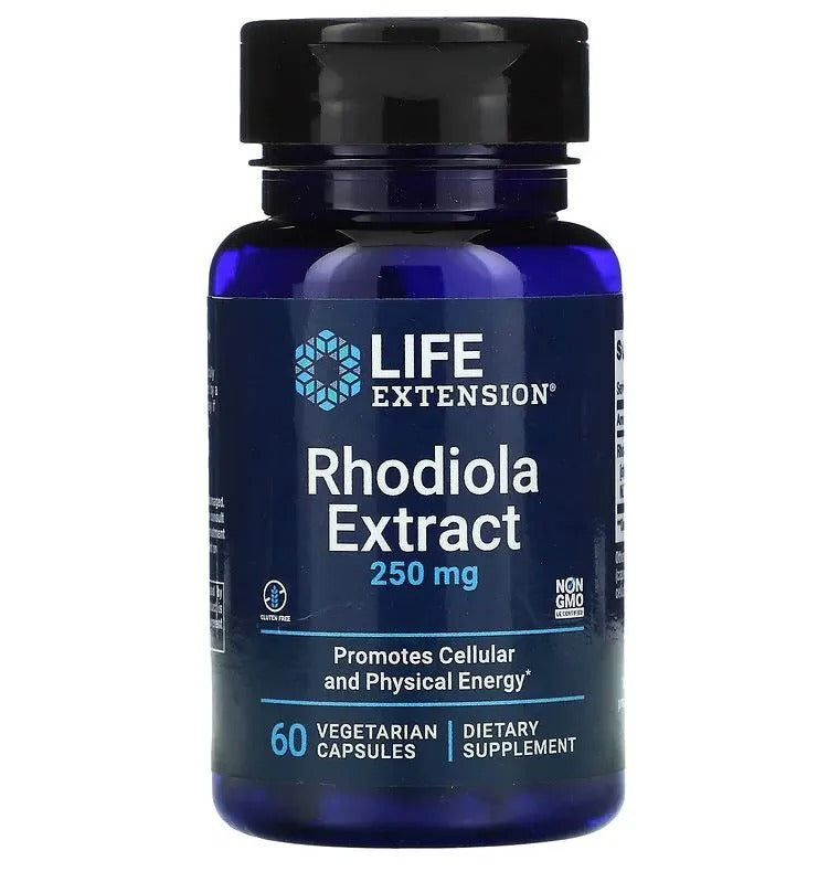 Rhodiola Extract 250mg (60 Vegetarian Capsules) - Life Extension