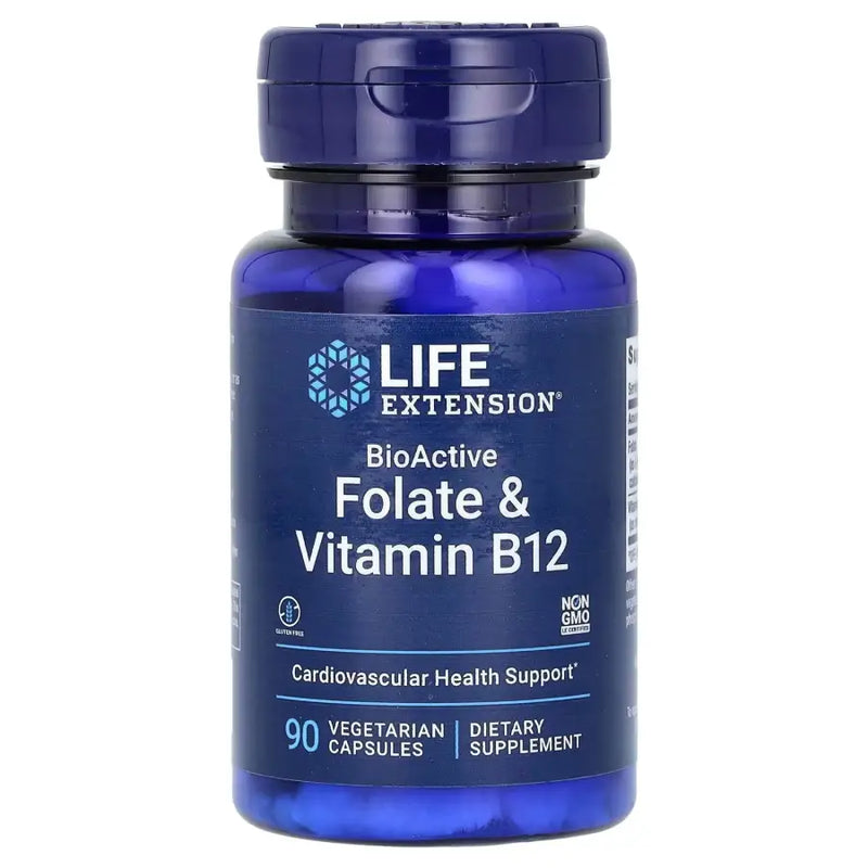 Bioactive Folate Vitamin B12 (90 Vegetarian Capsules)