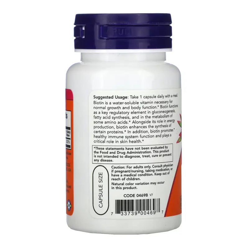 Biotina 1000mcg (100) - Now Foods