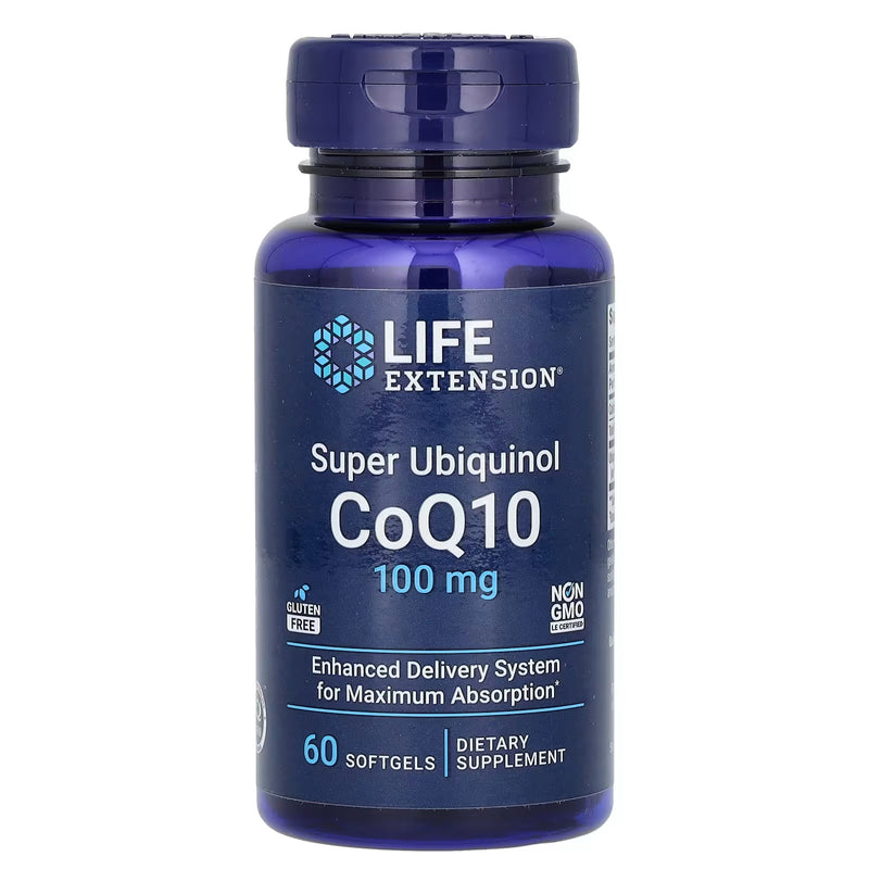 Super Ubiquinol CoQ10 100 mg (60 Softgels) - Life Extension