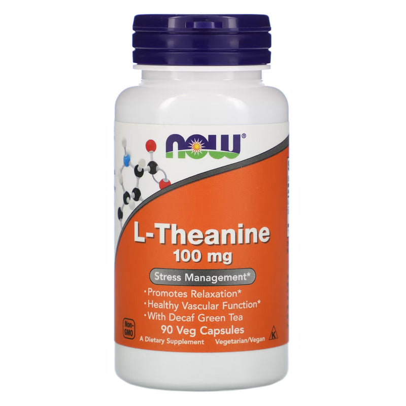 L-Theanine - Teanina 100mg (90 Vegetarian Capsules) - Now Foods