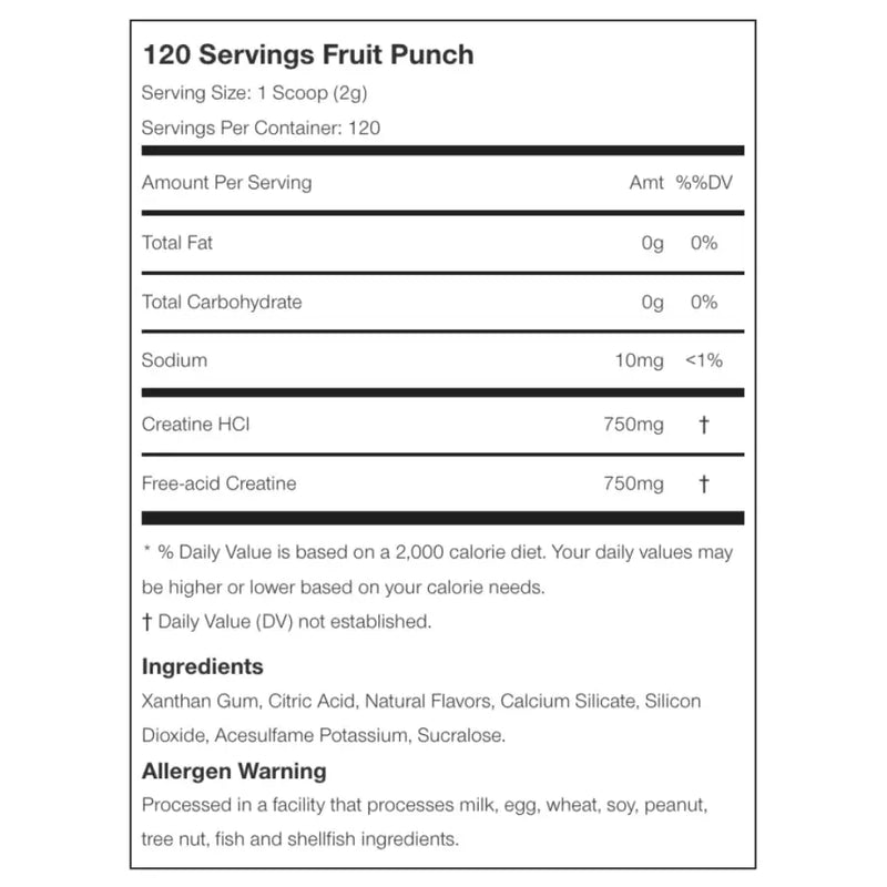 Cell-Tech Creactor (274G) Fruit Punch - Muscletech | iPUMP Suplementos Label