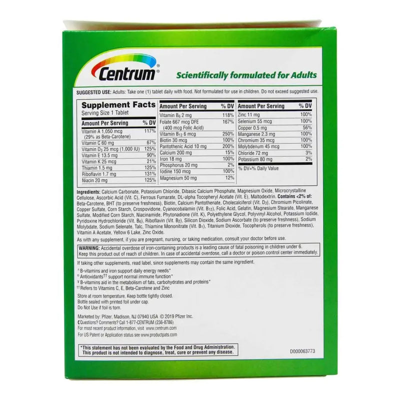 Centrum 425 Tabs - Centrum - iPUMP Suplementos