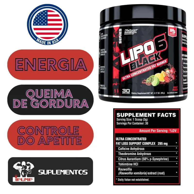 Combo iPUMP Lipo 6 Black UC - Nutrex | iPUMP Suplementos 4