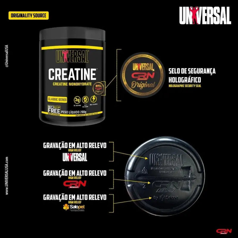 Creatina Monohidratada (200g) - Universal Nutrition - iPUMP Suplementos