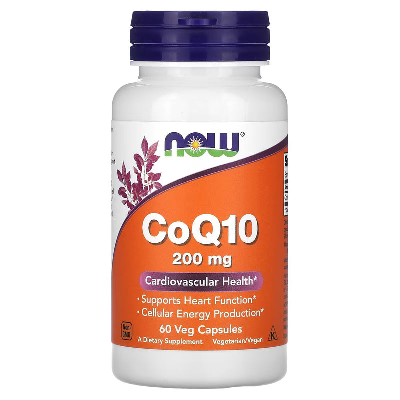 CoqQ10 200mg (60 Vegetarian Capsules) - Now Foods