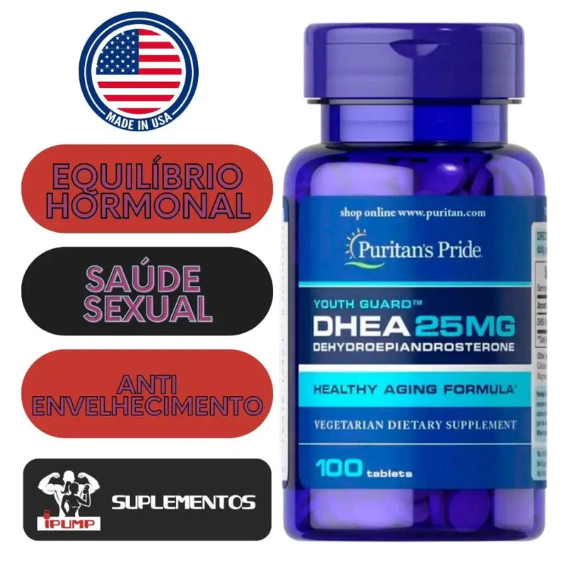 DHEA 25mg (100 tabs) - Puritan's Pride - iPUMP Suplementos