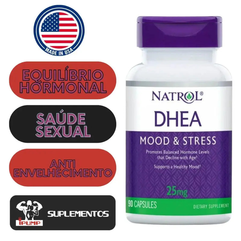 DHEA 25mg (90 Tabs) - Natrol - iPUMP Suplementos