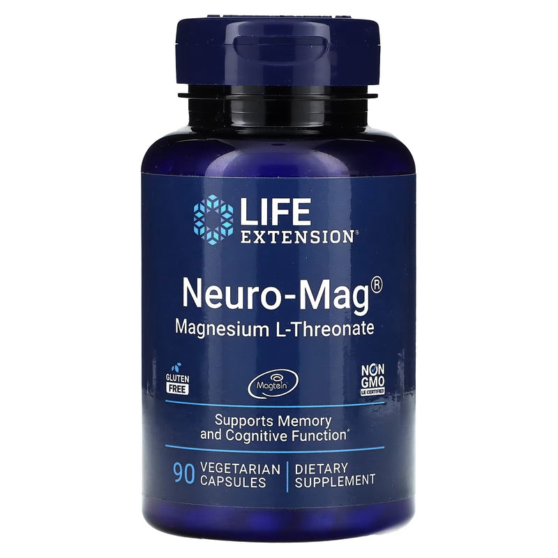 Neuro-Mag L-treonato de Magnésio (90 Vegetarian Capsules) - Life Extension