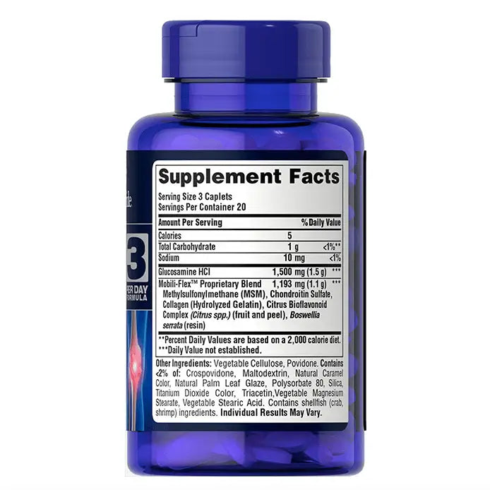 Glucosamine MSM Double Strength (60 Caps) - Puritans Pride - iPUMP Suplementos