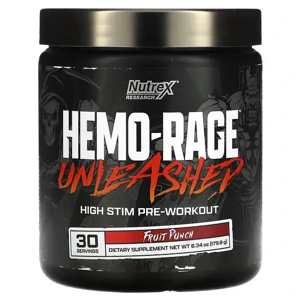 Hemo-Rage Unleash (30) Fruit Punch - Nutrex - iPUMP Suplementos