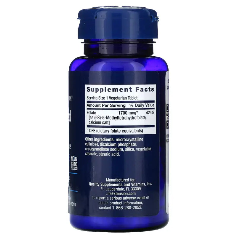 High Potency Optimized Folate 8500 mcg (30 Vegetarian