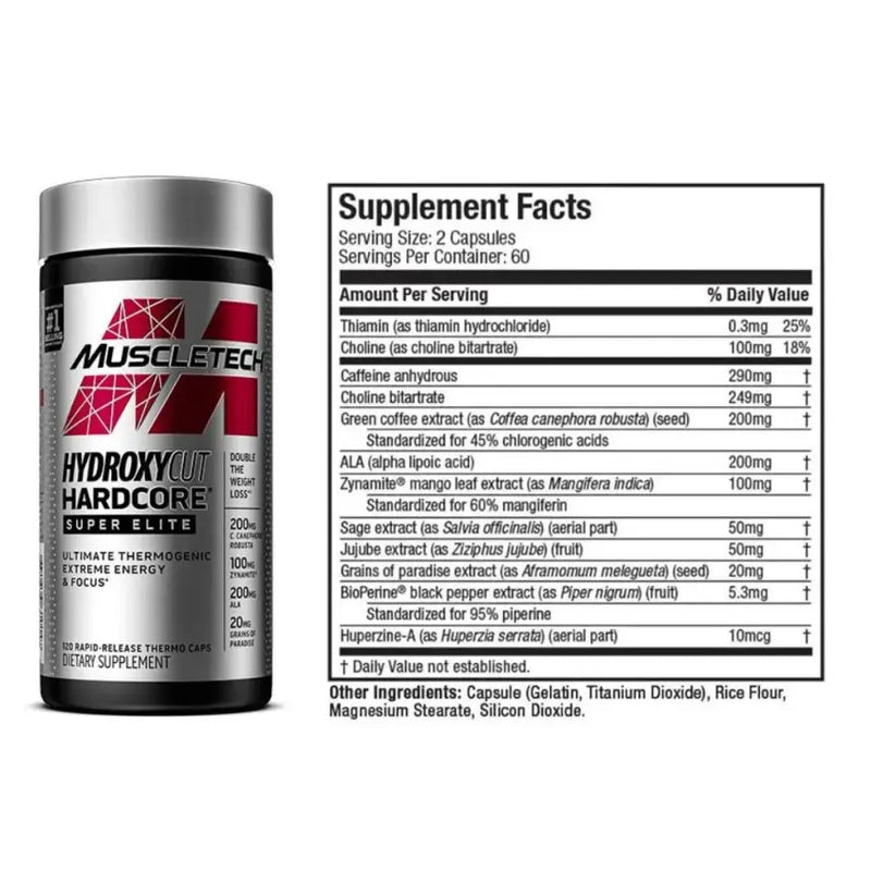 Hydroxycut Hardcore Super Elite (120) - MuscleTech | iPUMP Suplementos 2