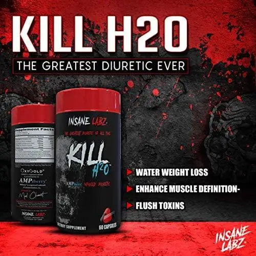 Kill H2O - Diuretic (60 Cap) -  Insane Labz - iPUMP Suplementos