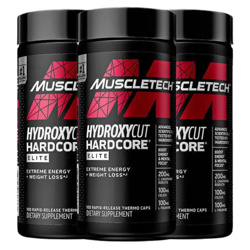 Kit 3 x Hydroxycut Hardcore Elite (100) - Muscletech | iPUMP Suplementos