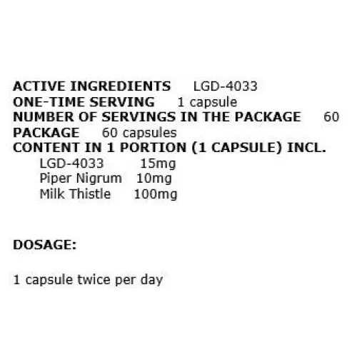 Kit 3 x Ligandrol 15mg LGD-4033 (90 Capsulas) - Animal