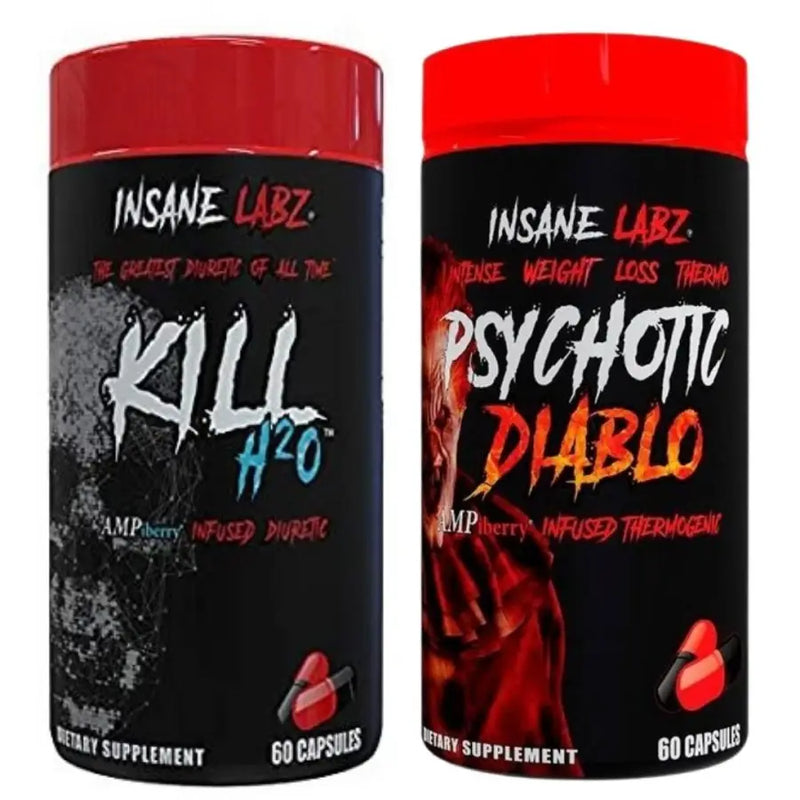 Kit Psychotic Diablo + Kill H2O - Insane Labz - iPUMP Suplementos