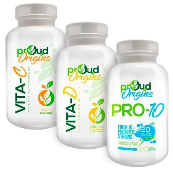 Kit Vita-C + Vita-D + Pro-10 - Proud Origins - iPUMP Suplementos