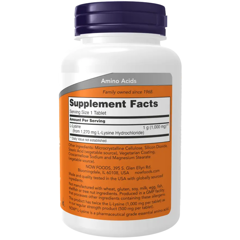 L-Lysine 1000mg (100) - Now Foods