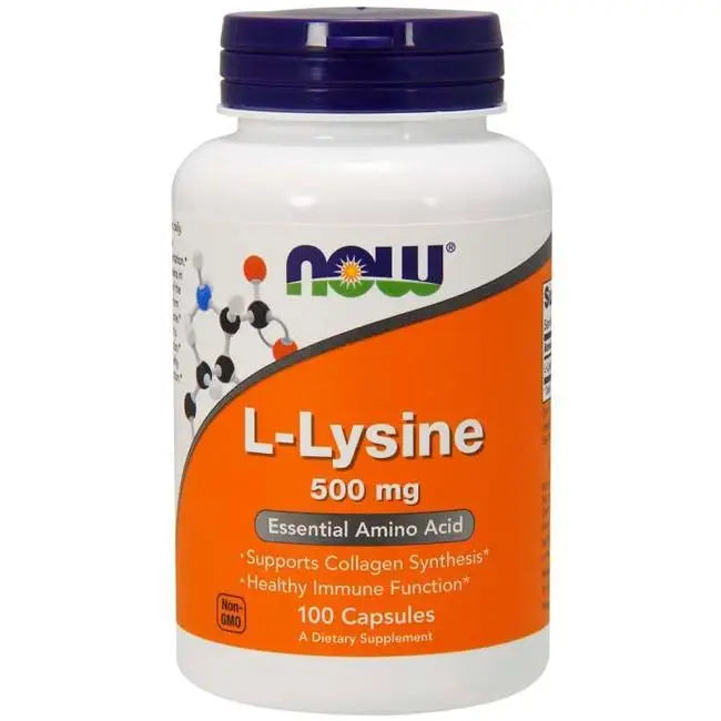 L-Lysine 500mg (100 Caps) - Now Foods - iPUMP Suplementos