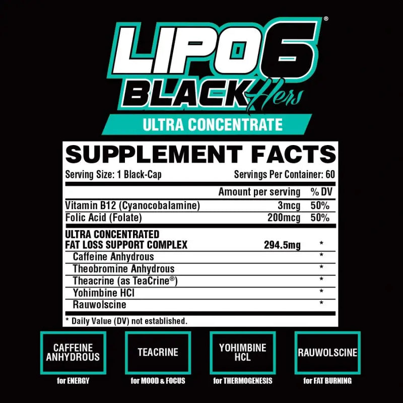 Lipo 6 Black Hers UC (60) - Nutrex | iPUMP Suplementos 2