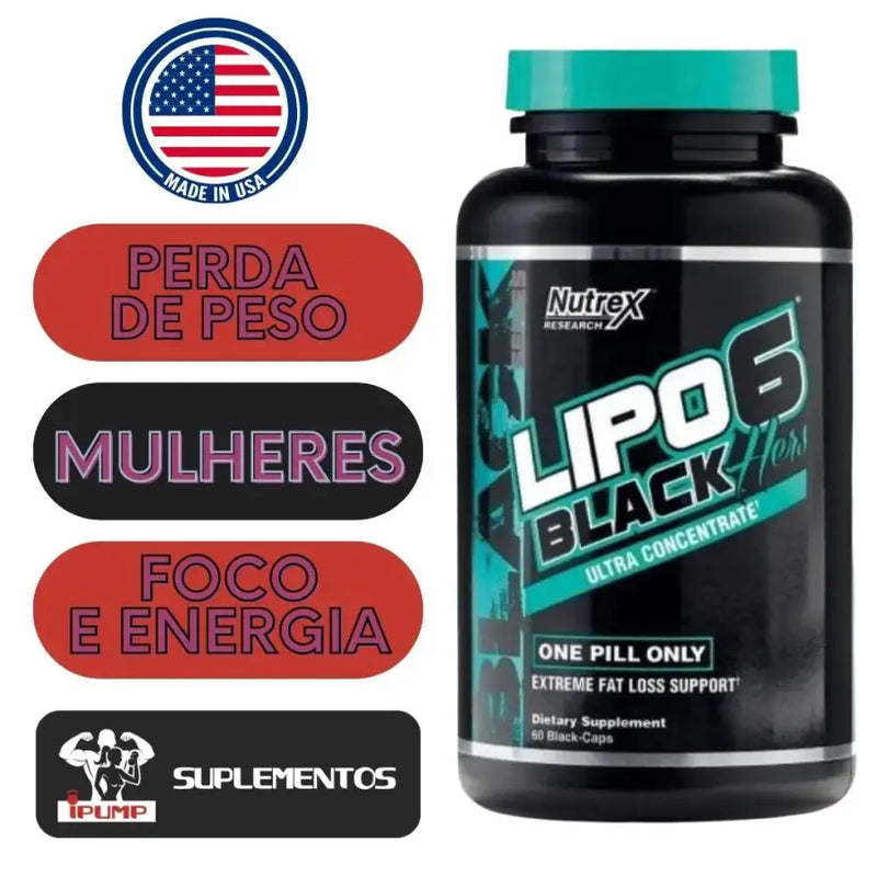 Lipo 6 Black Hers UC (60) - Nutrex | iPUMP Suplementos