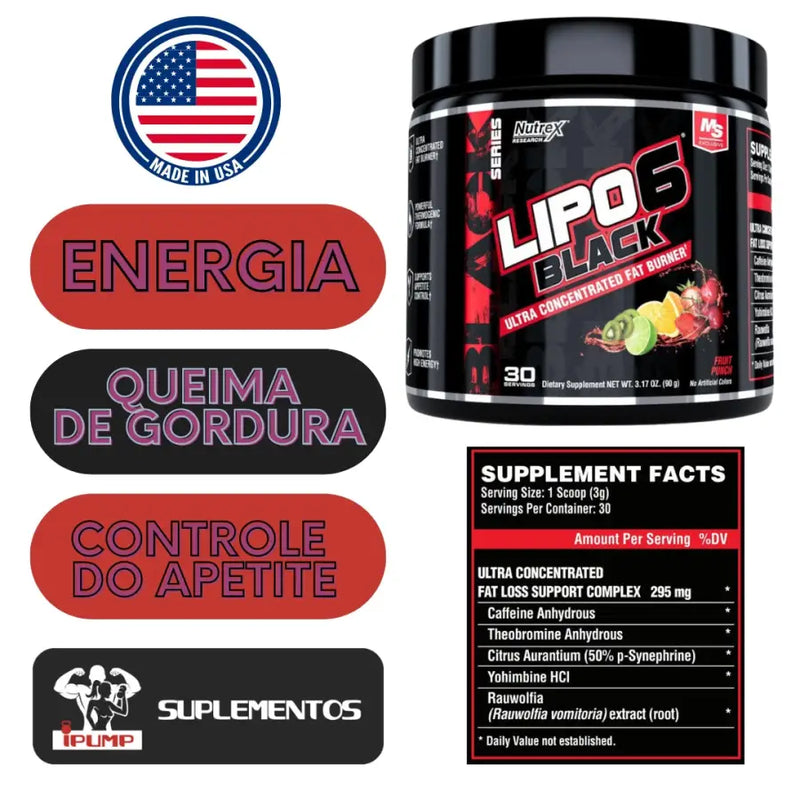 Lipo-6 Black UC Powder (30) - Nutrex | iPUMP Suplementos 2