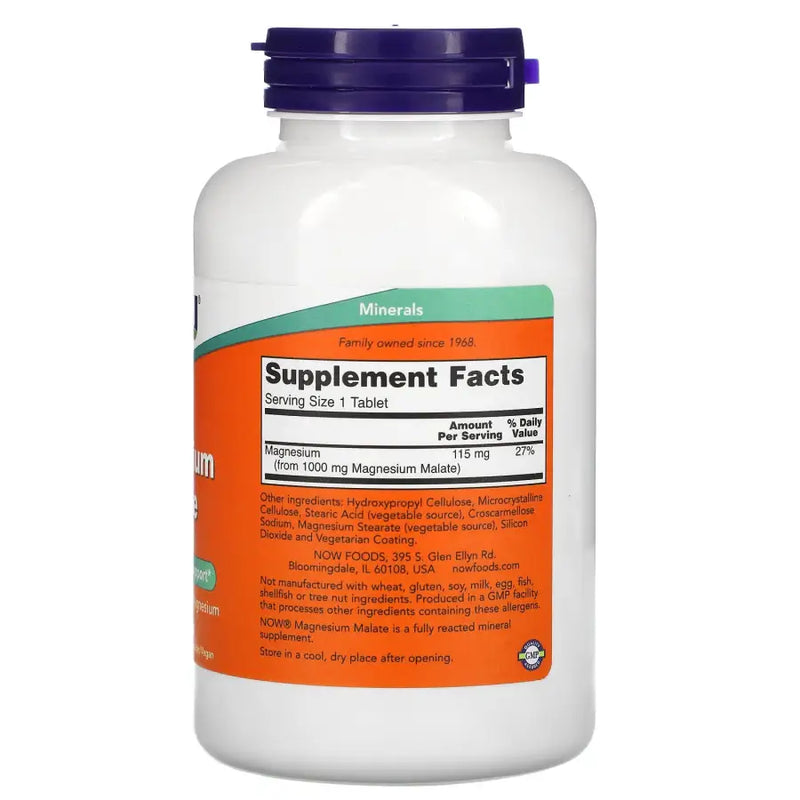 Magnesium Melate 1000mg (180) - Now Foods