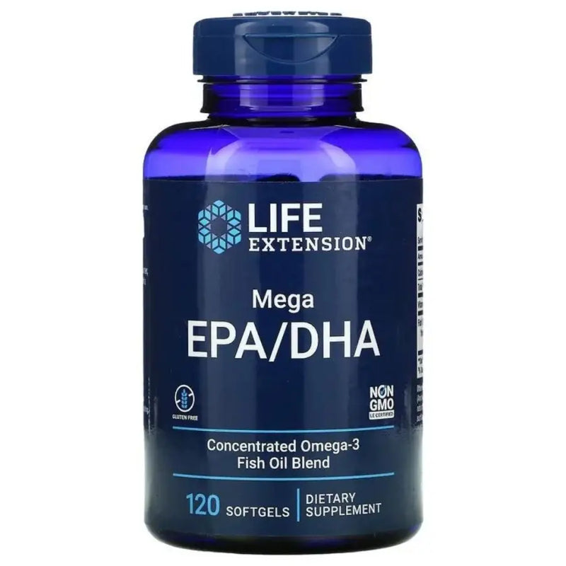 Mega EPA/DHA (120 Softgels) - Life Extension - iPUMP Suplementos