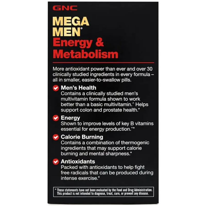 Mega Men Energy & Metabolism (90) - GNC