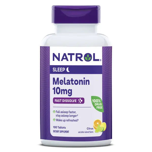 Melatonina 10mg Fast Dissolve (100) Sabor Citrus - Natrol