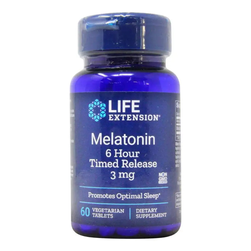 Melatonina 3mg Time Release (60 tabs) - Life Extension - iPUMP Suplementos