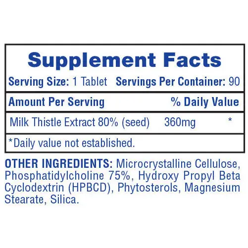 Milk Thistle 360mg (90) - Hi-Tech Pharma