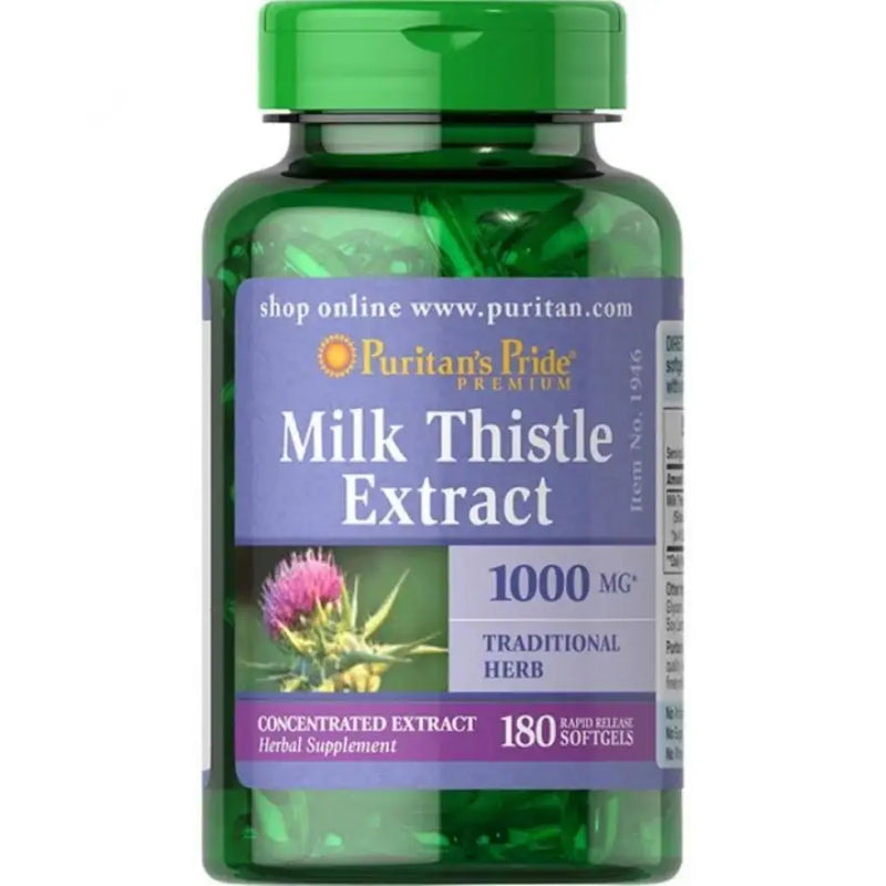 Milk Thistle 4:1 1000mg (180 Sofgels) - Puritan's Pride - iPUMP Suplementos