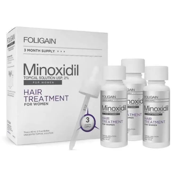 Minoxidil 2% para Mulheres (60ml) x 3 meses - Foligain - iPUMP Suplementos