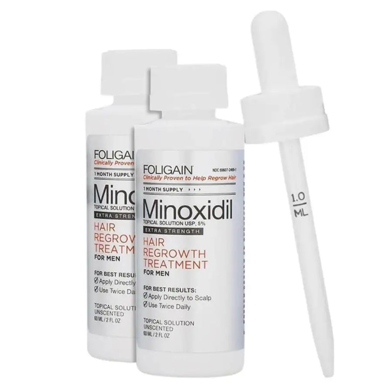 Minoxidil 5% (60ml) x 2 meses - Foligain - iPUMP Suplementos