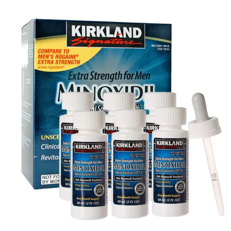 Minoxidil Kirkland 5% – Tratamento Para 6 Meses - 60ml - iPUMP Suplementos