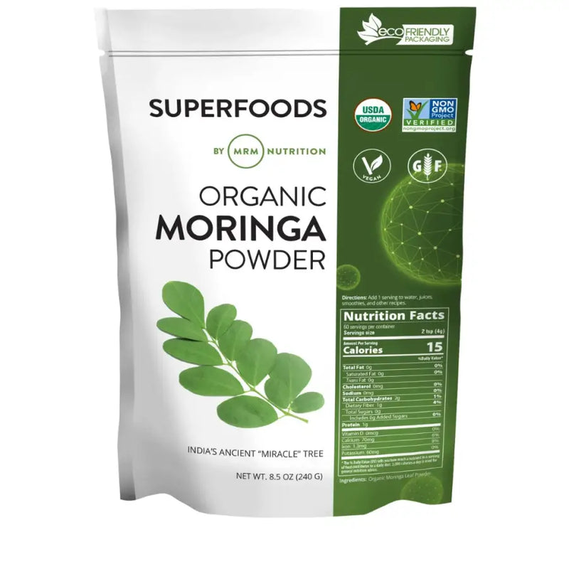 Organic Moringa Leaf Powder 240G - MRM Nutrition