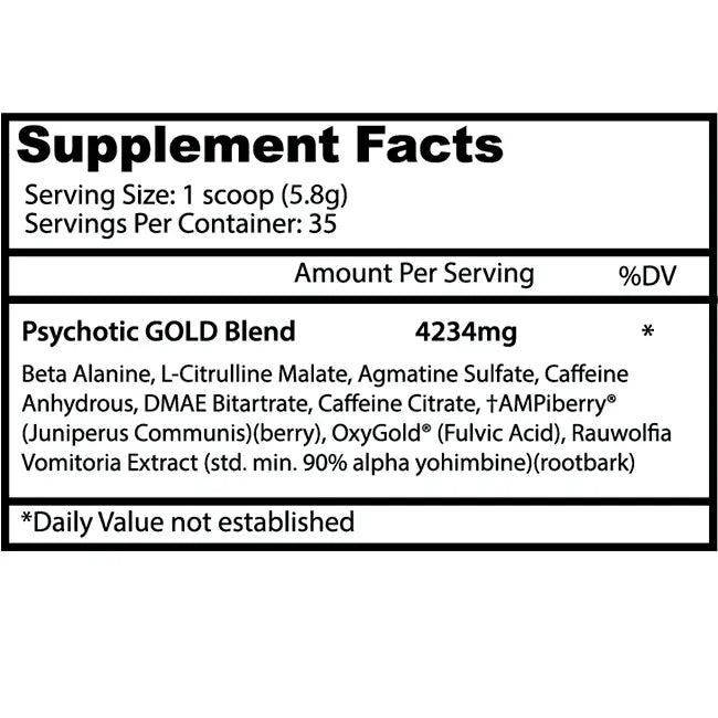 Psychotic Gold (35 Doses) Fruit Punch - Insane Labz - iPUMP Suplementos